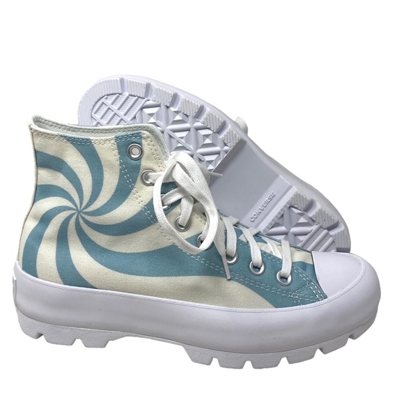 Converse Ctas Lugged Blue Candy Canvas High Top Women's Sneakers Skate A10017C - Picture 4 of 10